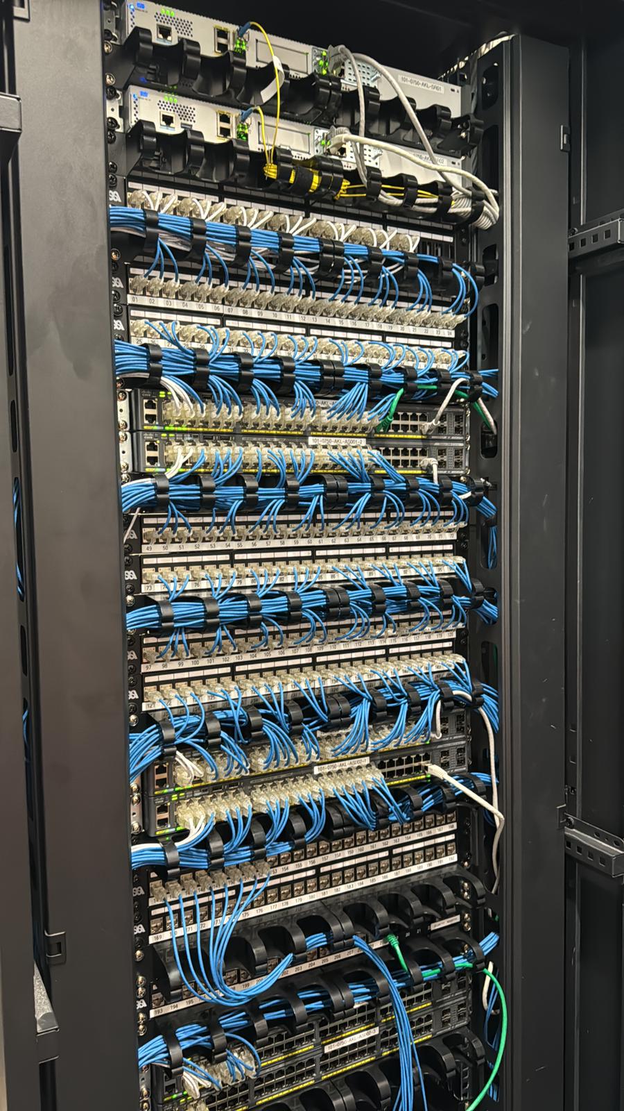 Cat6 installation work in progress