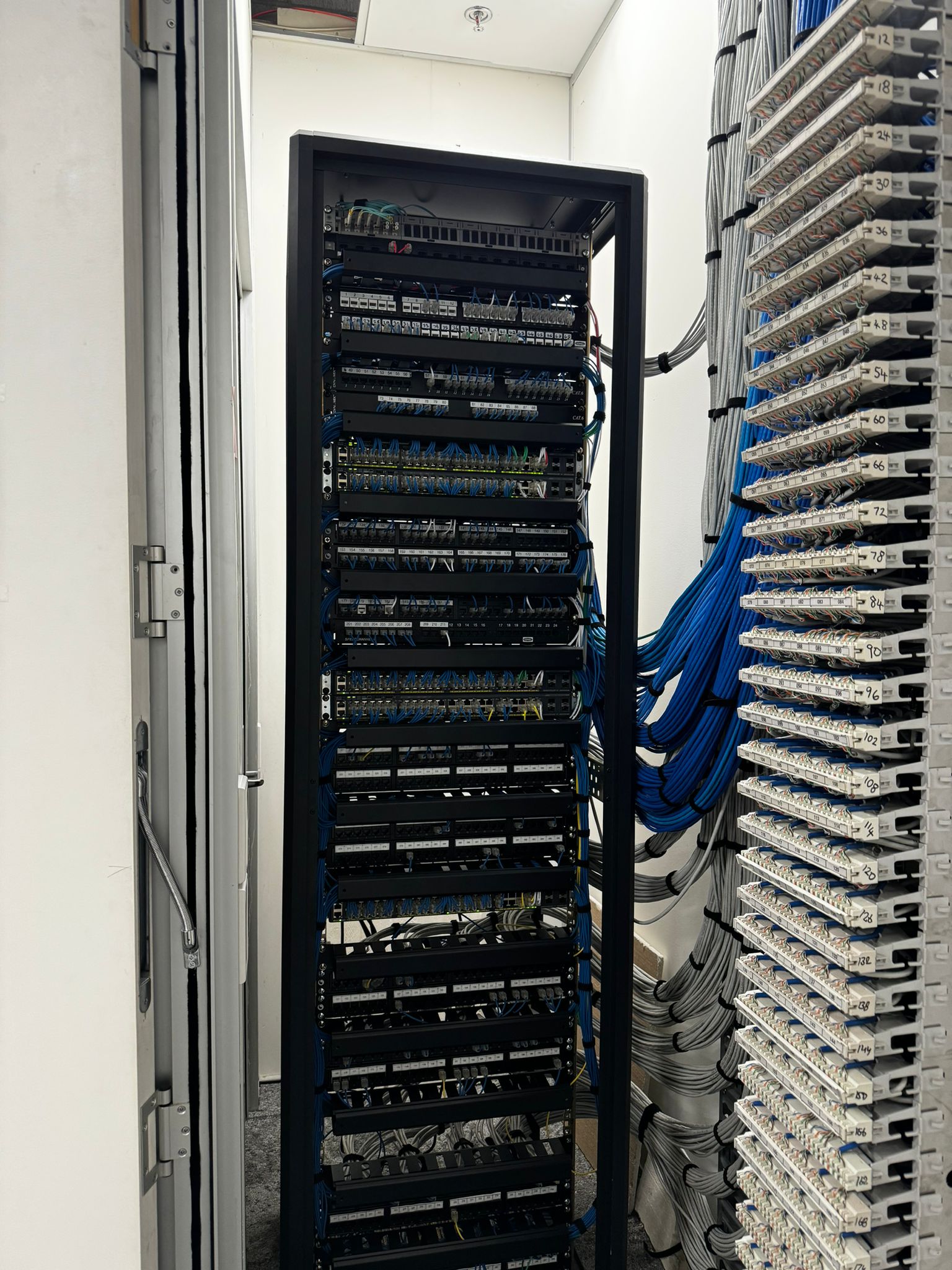 Cat6 patch panel and managed switch
