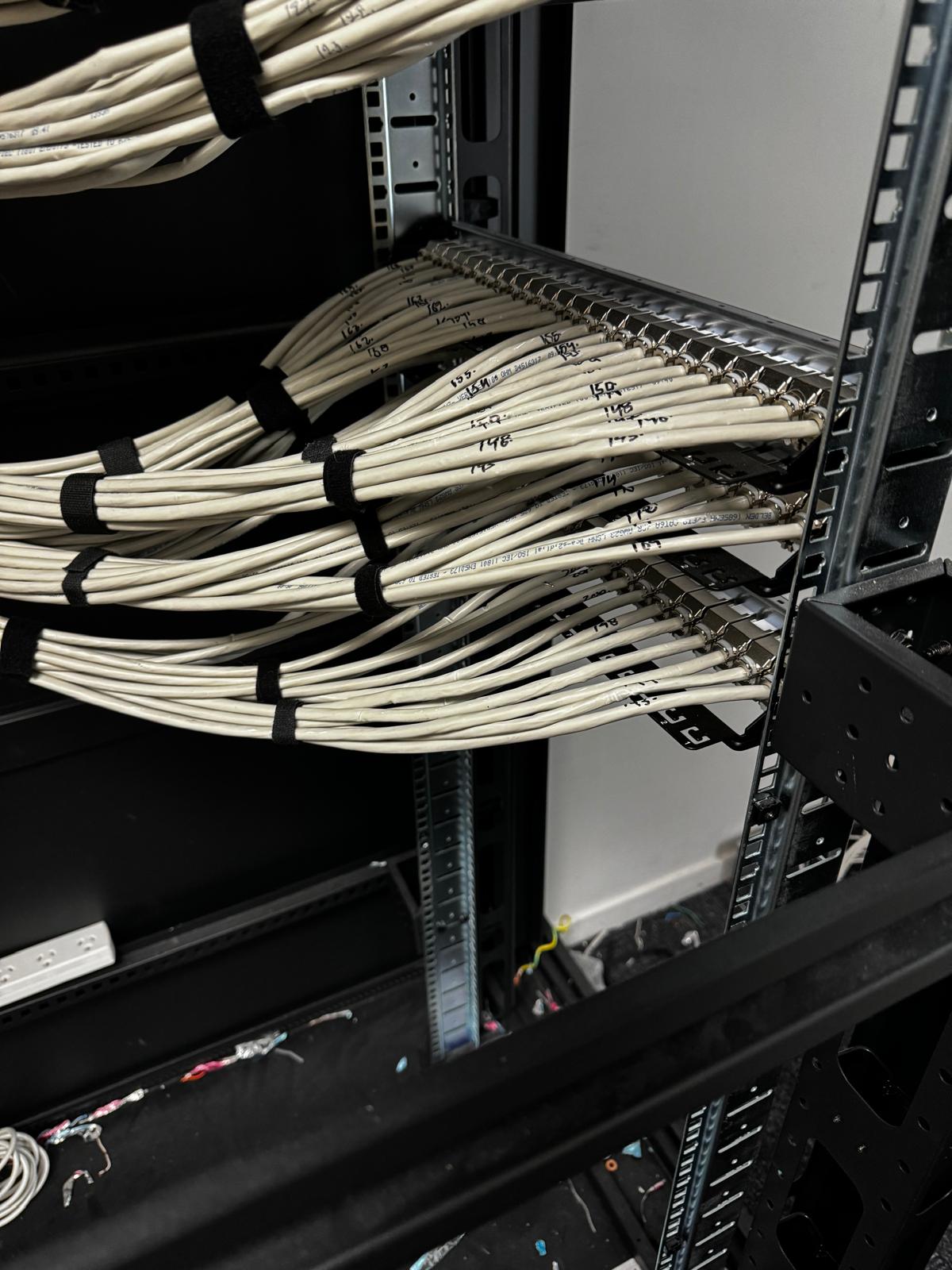 Cat6 cable management in Auckland install