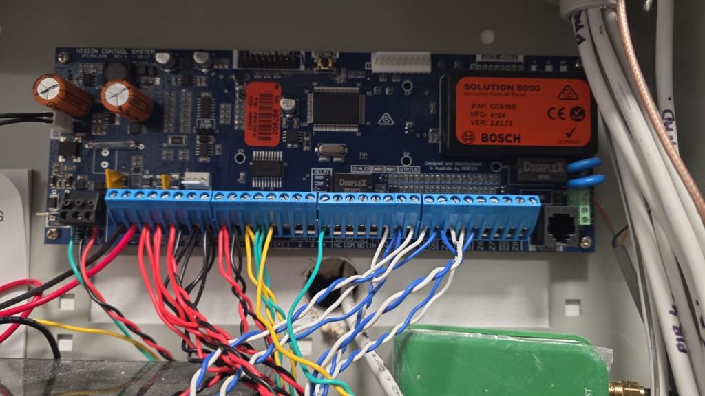 Bosch Solution 6000 alarm panel wired by Cabling For U