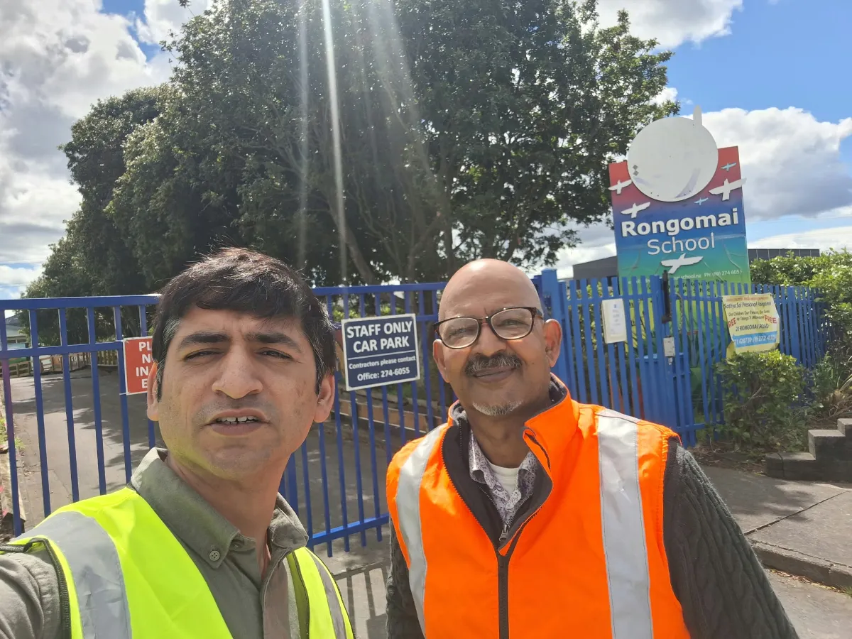 Locating and Marking Underground Cable Before Groundwork at an Ōtara School - the site